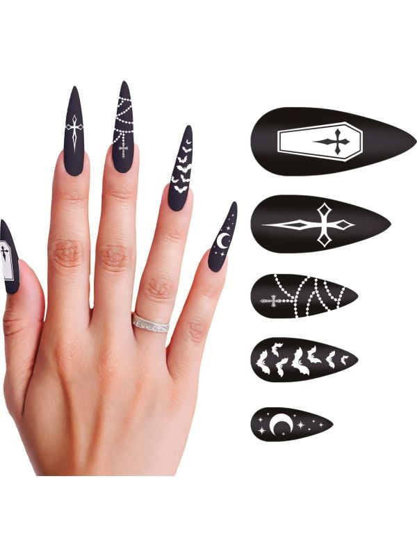 10 lange nagels vampier met lijm