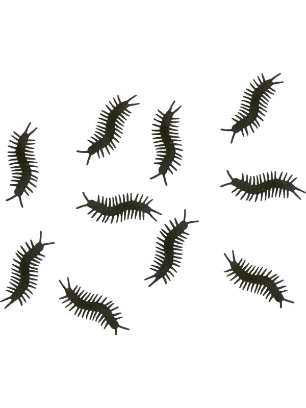 10 zwarte duizendpoten 10 cm halloween