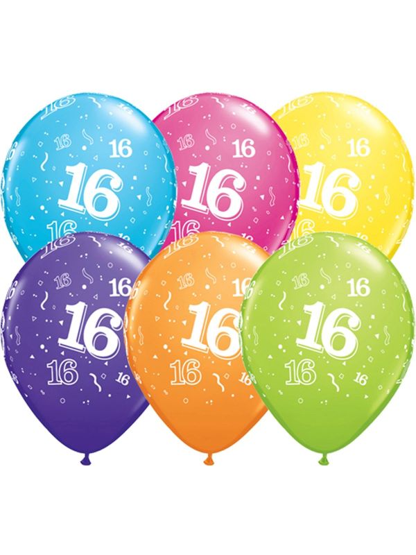 16 Jaar Kleurrijke Happy Birthday Ballonnen 25 Stuks main product photo