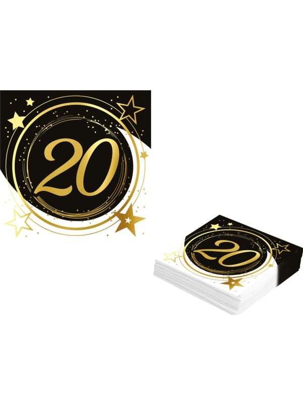 20 papieren servetten 20 jaar
