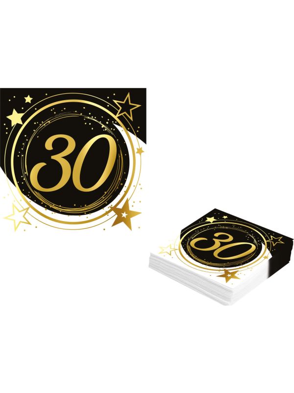 20 papieren servetten 30 jaar