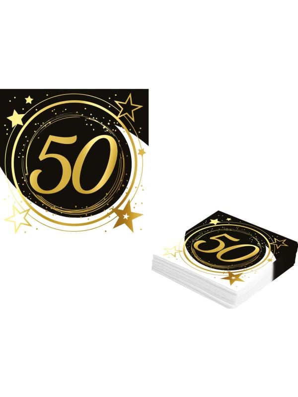 20 papieren servetten 50 jaar