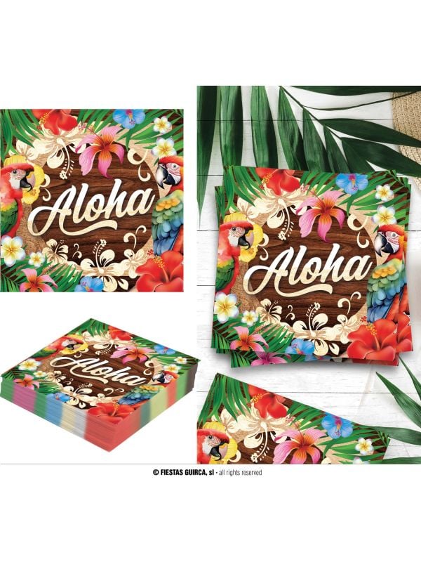 20 papieren servetten Aloha Hawaii