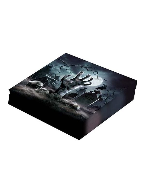 20 papieren servetten kerkhof halloween