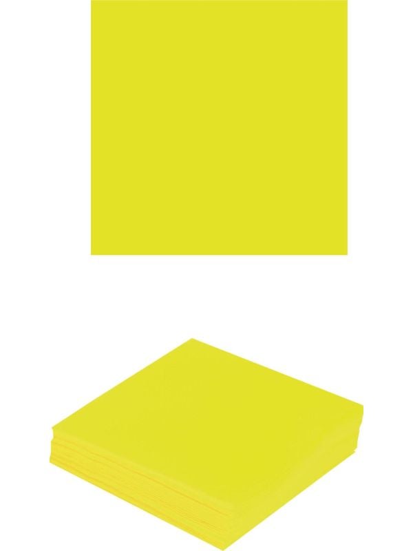 20 papieren servetten neon geel main product photo