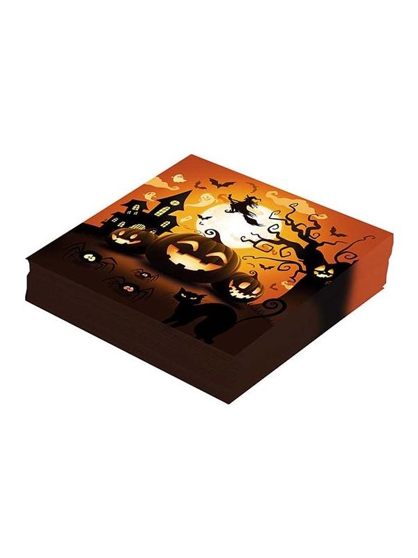20 papieren servetten pompoen halloween