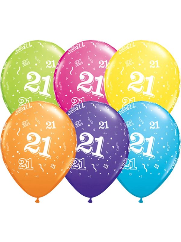 21 jaar kleurrijke happy birthday ballonnen 25 stuks main product photo