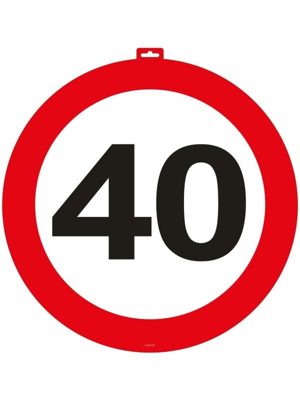 40 jaar verkeersbord deurbord
