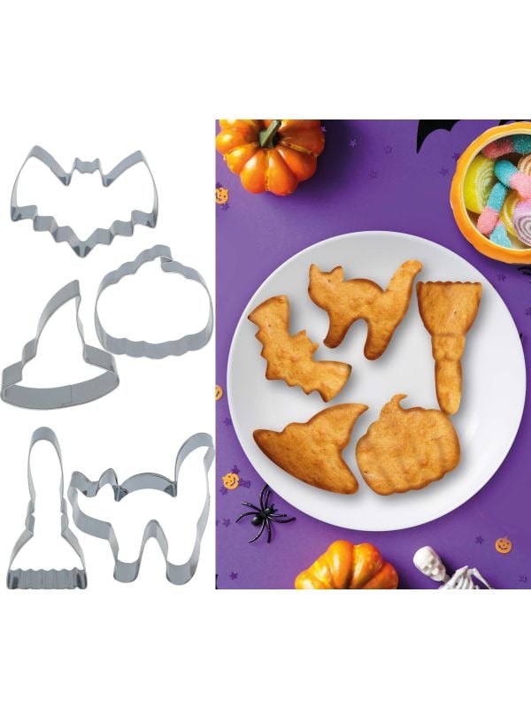 5 koekjes uitsteekvormen halloween figuren