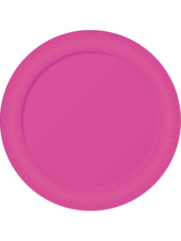 6 papieren eetborden neon fuchsia main product photo