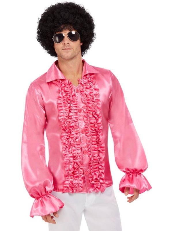 60'S Ruffled Shirt Mannen Roze main product photo
