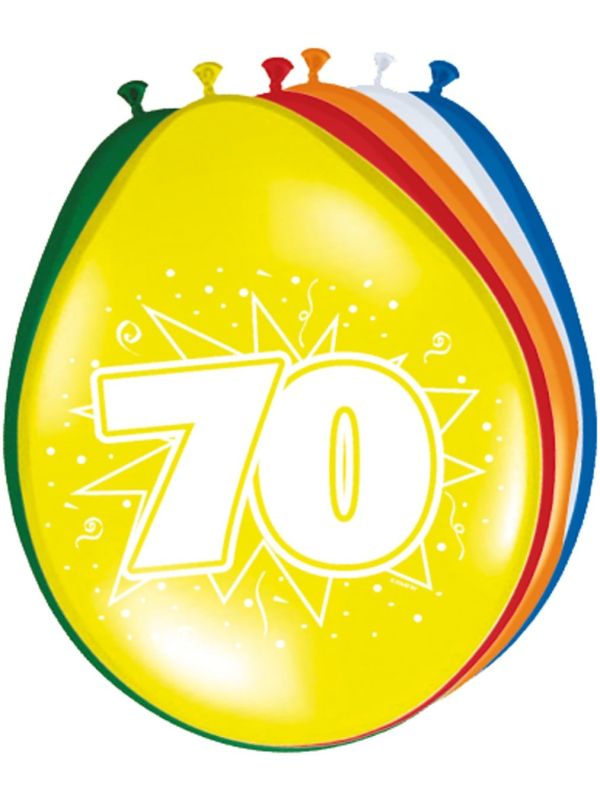 8 feestelijke verjaardag ballonnen 70 jaar