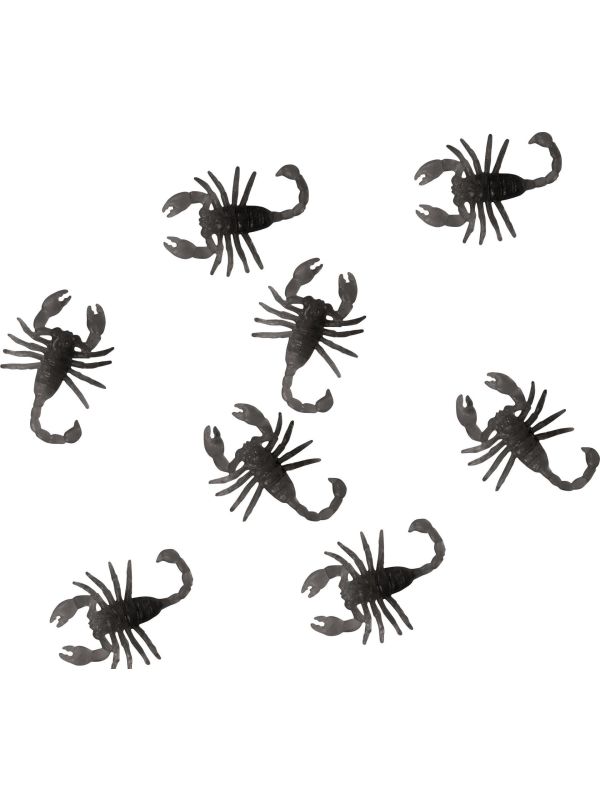 8 schorpioenen 6 cm halloween