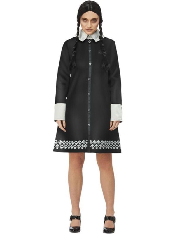 Addams Family Wednesday Kostuum Dames Zwart main product photo