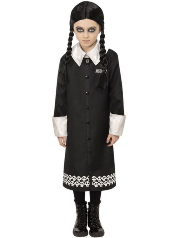 Addams Family Wednesday Kostuum Meisjes Zwart main product photo