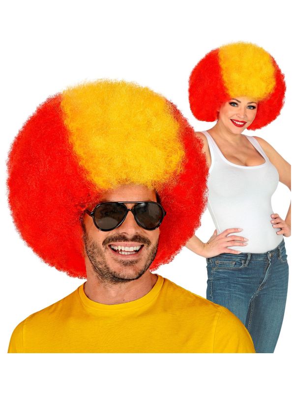 Afro pruik Spaanse supporter