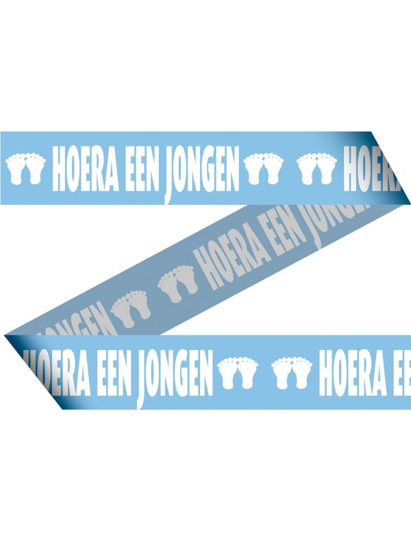 Afzetlint geboorte jongen blauw main product photo