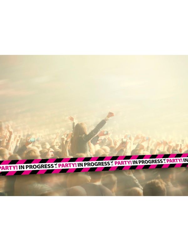 Afzetlint party zone roze