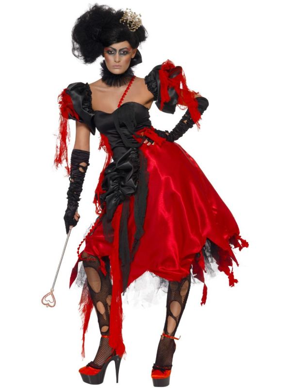 Alice in Wonderland queen of hearts horror outfit main product photo