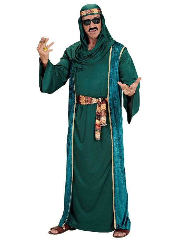 Arabische oliesjeik groene outfit heren