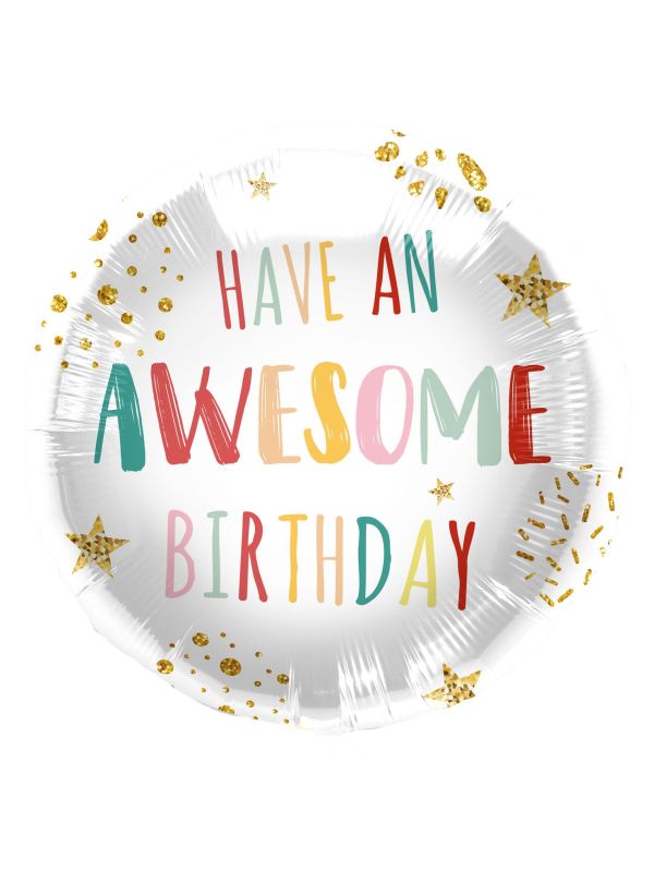 Awesome Birthday folieballon main product photo