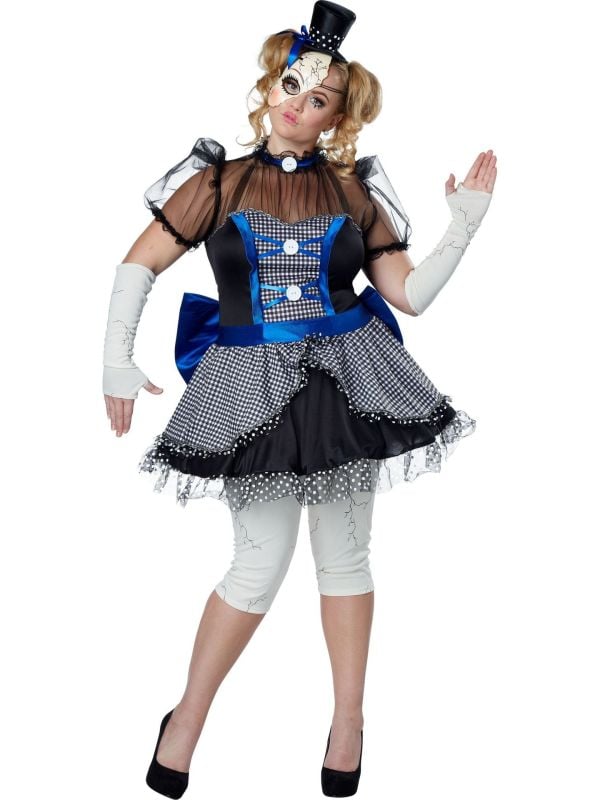 Baby Doll jurkje zwart plus size main product photo