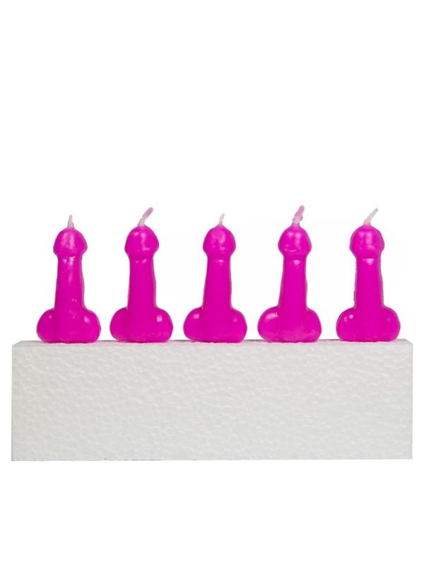 Bachelorette roze piemel kaarsjes set main product photo