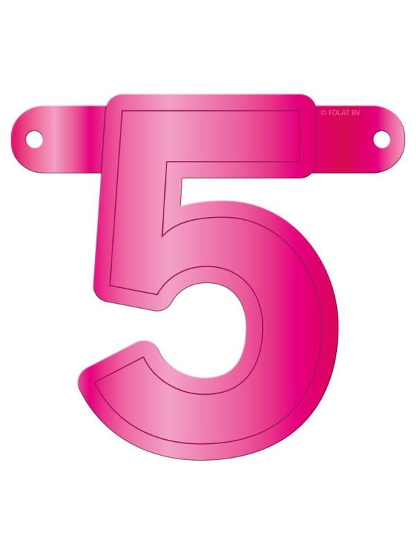 Banner cijfer 5 magenta main product photo