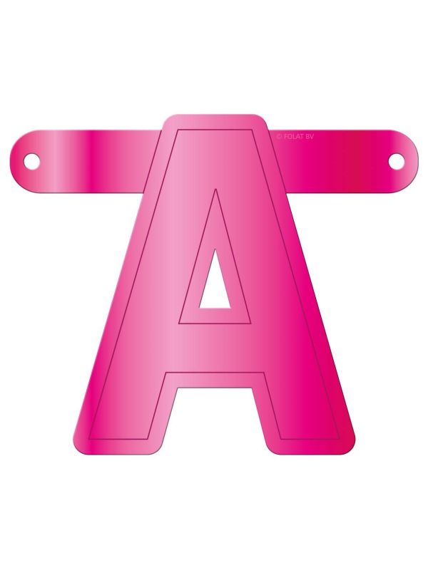 Banner Letter A magenta