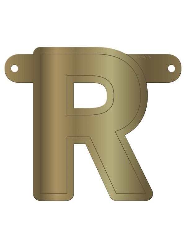 Banner Letter R Metallic Goud main product photo