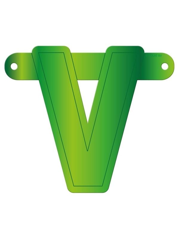 Banner letter V lime groen main product photo