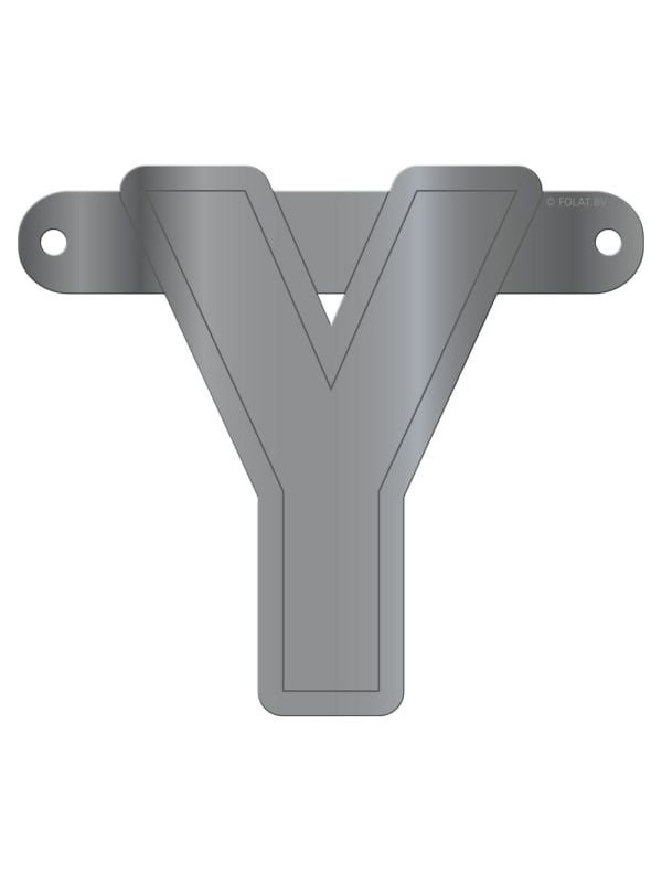 Banner letter Y metallic zilver main product photo
