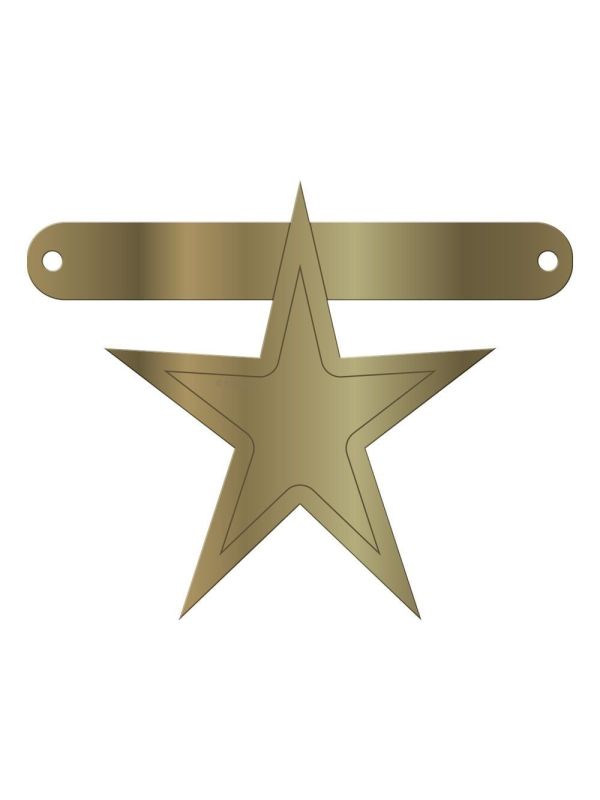 Banner star metallic goud main product photo