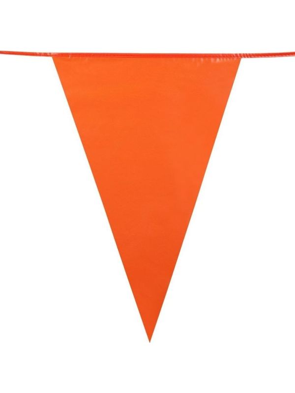Basis oranje vlaggenlijn 10 meter 30cm
