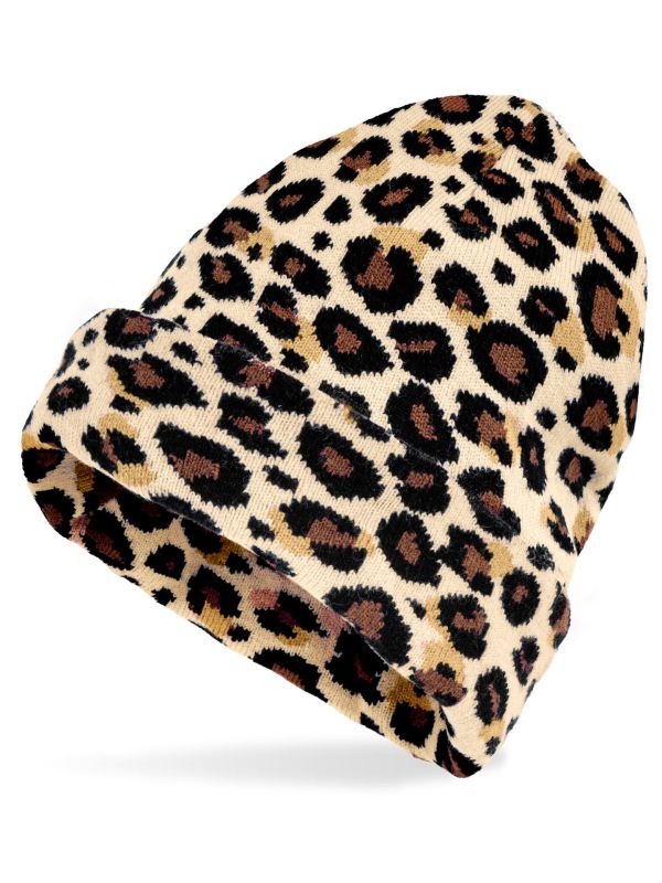 Beanie Carnaval Muts met Luipaardprint Dames Heren