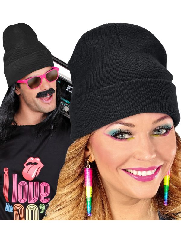 Beanie Carnaval Muts Zwart Dames Mannen