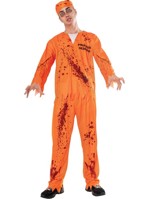 Bebloede Boef Oranje Outfit Mannen