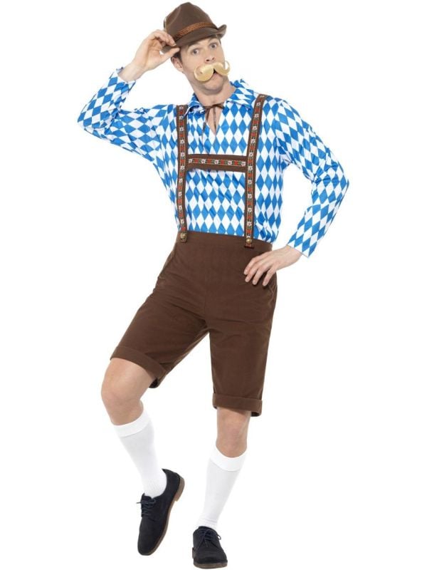 Beieren lederhosen heren blauw