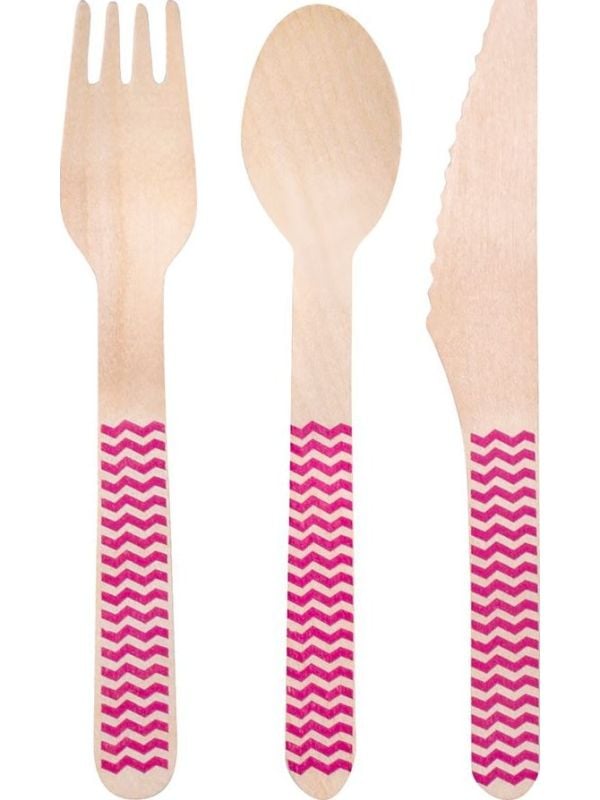 Bestek set 18-delig hout