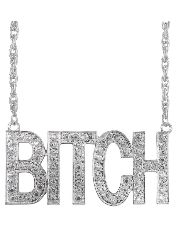 Bitch Zilveren Feestketting