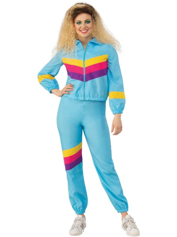 Blauw Fout Trainingspak Dames 80s
