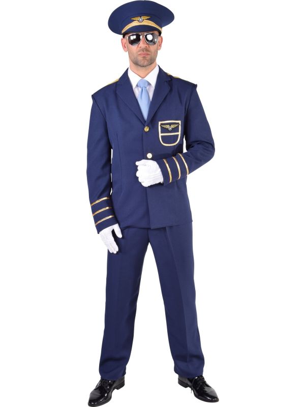 Blauw Piloten Kostuum Heren main product photo