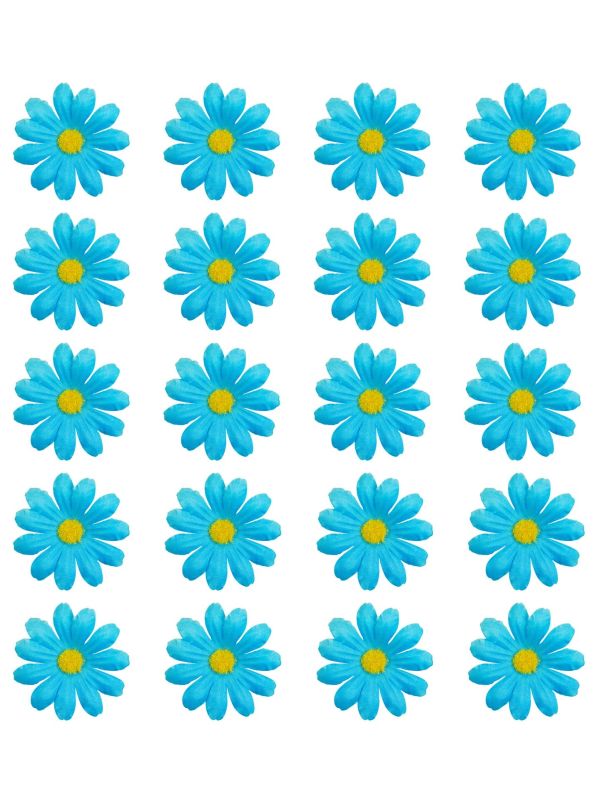 Blauwe Bloemen Decoratieset 20 Stuks