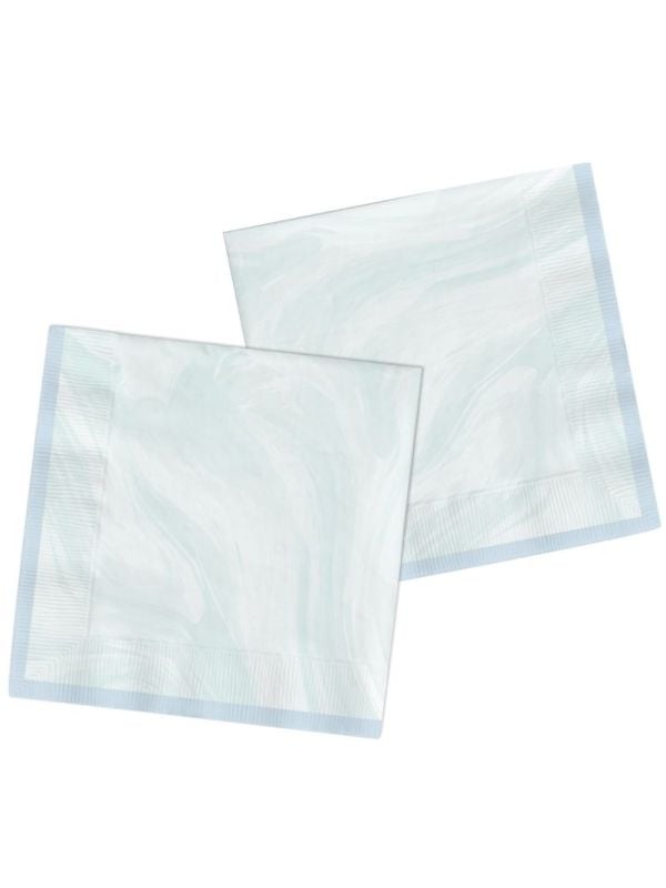 Blauwe marmer servetten
