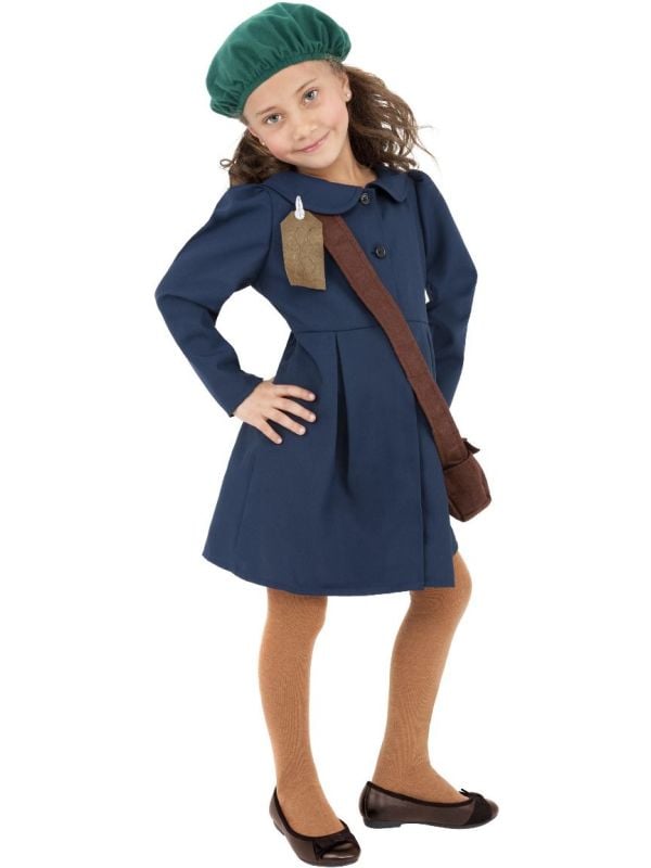 Blauwe meisjes outfit WO II