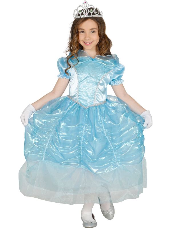 Blauwe prinsessenjurk kind