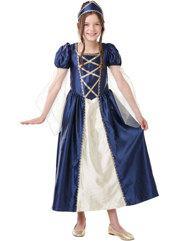 Blauwe Renaissance Jurk Meisjes