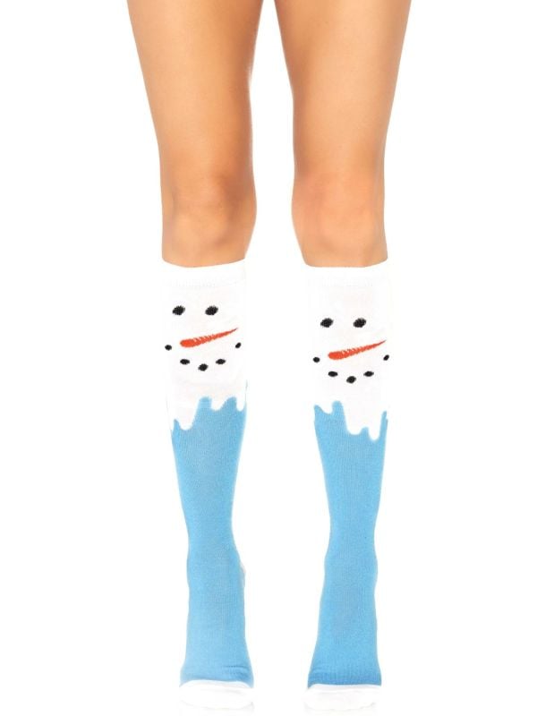 Blauwe sneeuwpop kousen main product photo