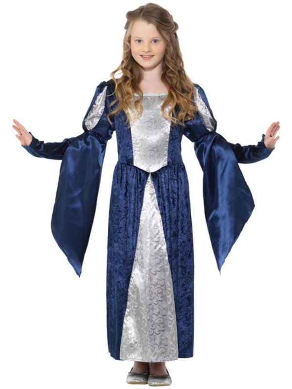 Blauwe victoriaanse meisjes outfit main product photo