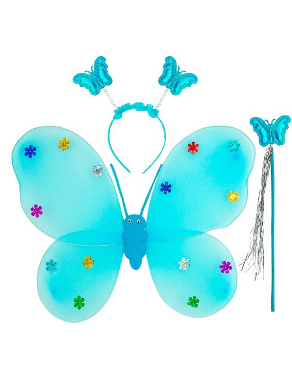 Blauwe Vlinder Fee Kostuumset